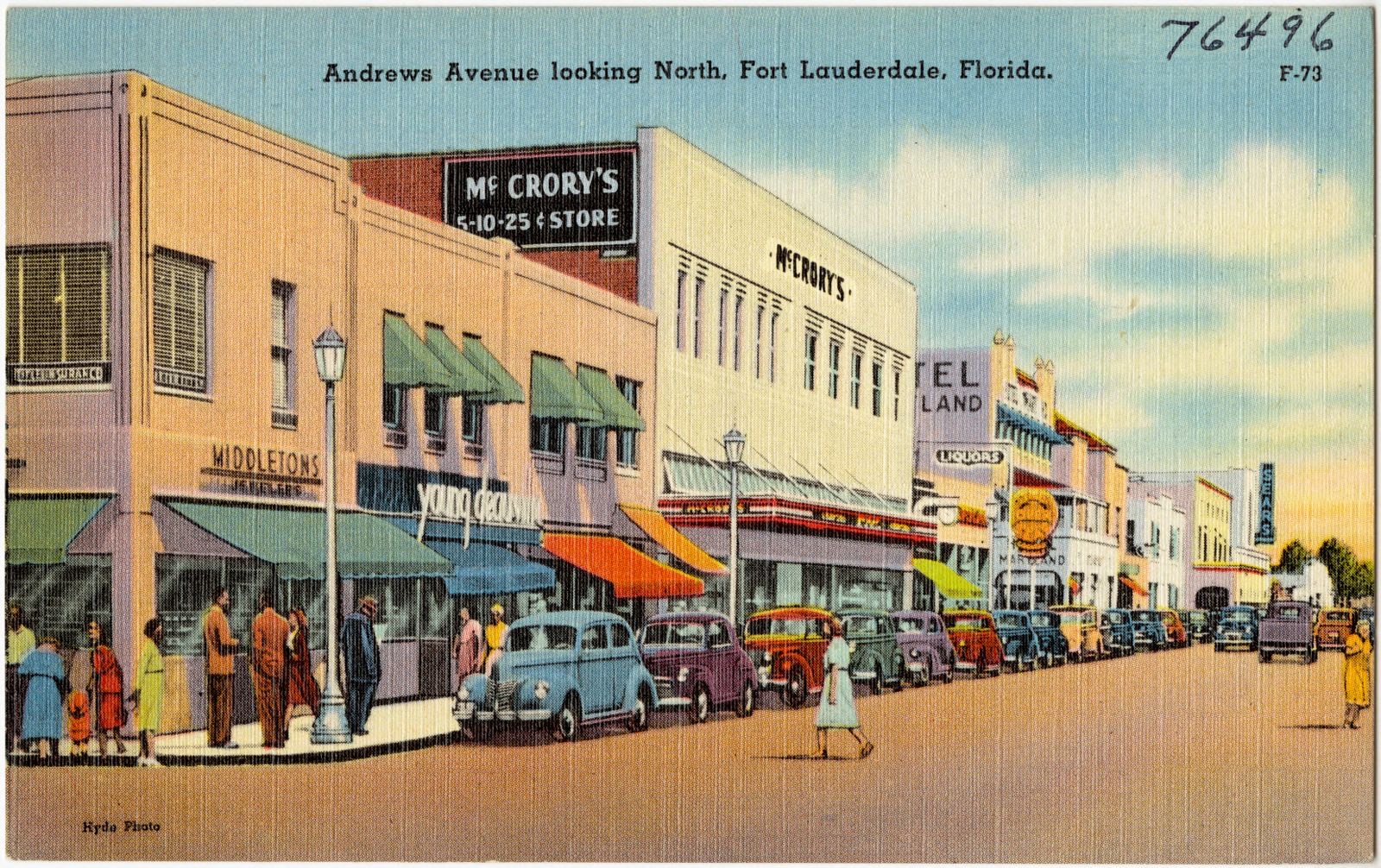 Andrews Avenue looking north, Fort Lauderdale, Florida, Boston Public Library - undated