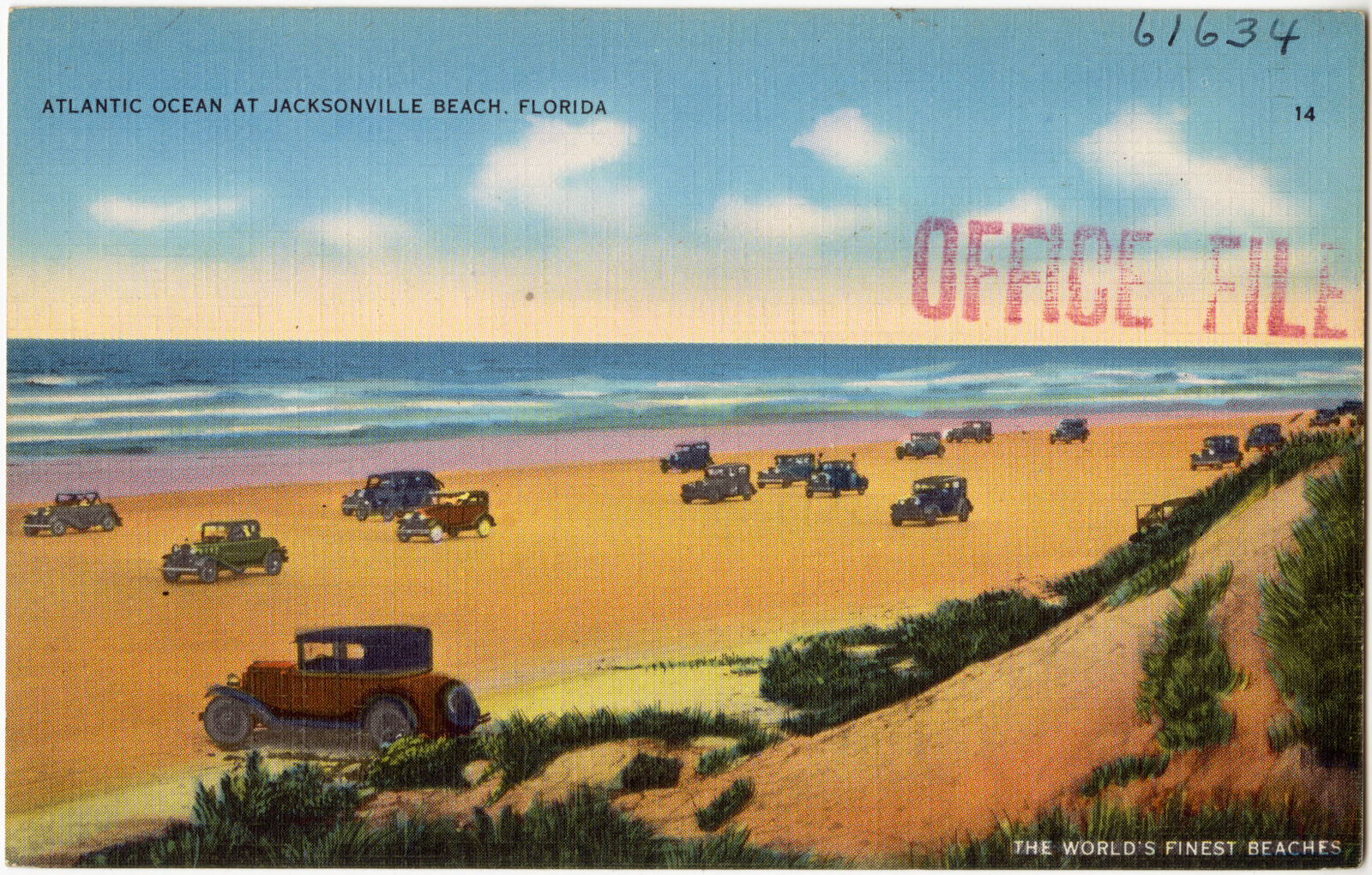 Atlantic ocean at Jacksonville Beach, Florida, Boston Public Library - undated