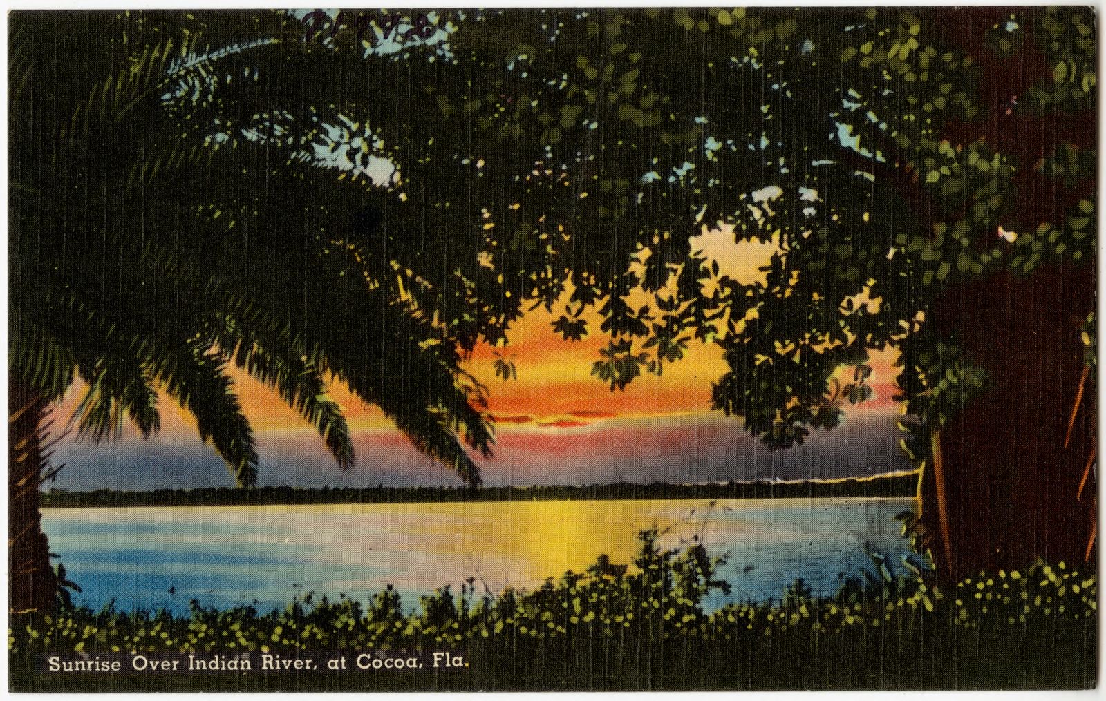 Sunrise over Indian River, at Cocoa, Fla., Boston Public Library - undated
