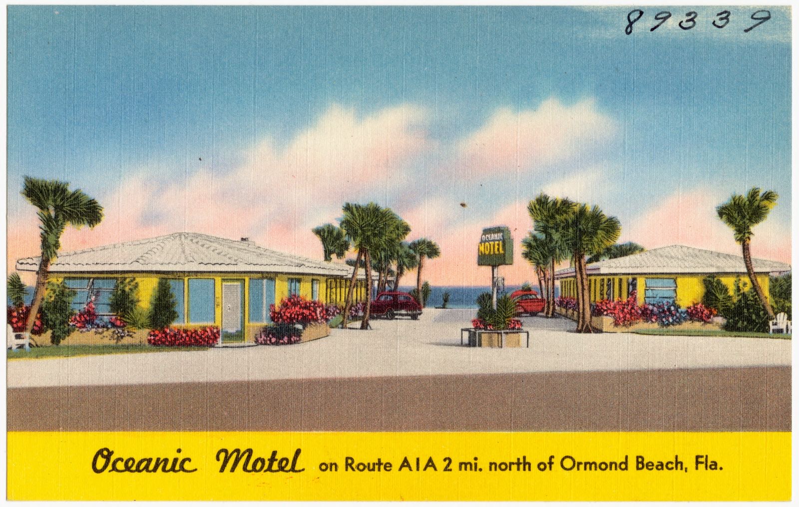 Oceanic Motel on Route A1A, 2 miles north of Ormond Beach, Florida, Boston Public Library - undated