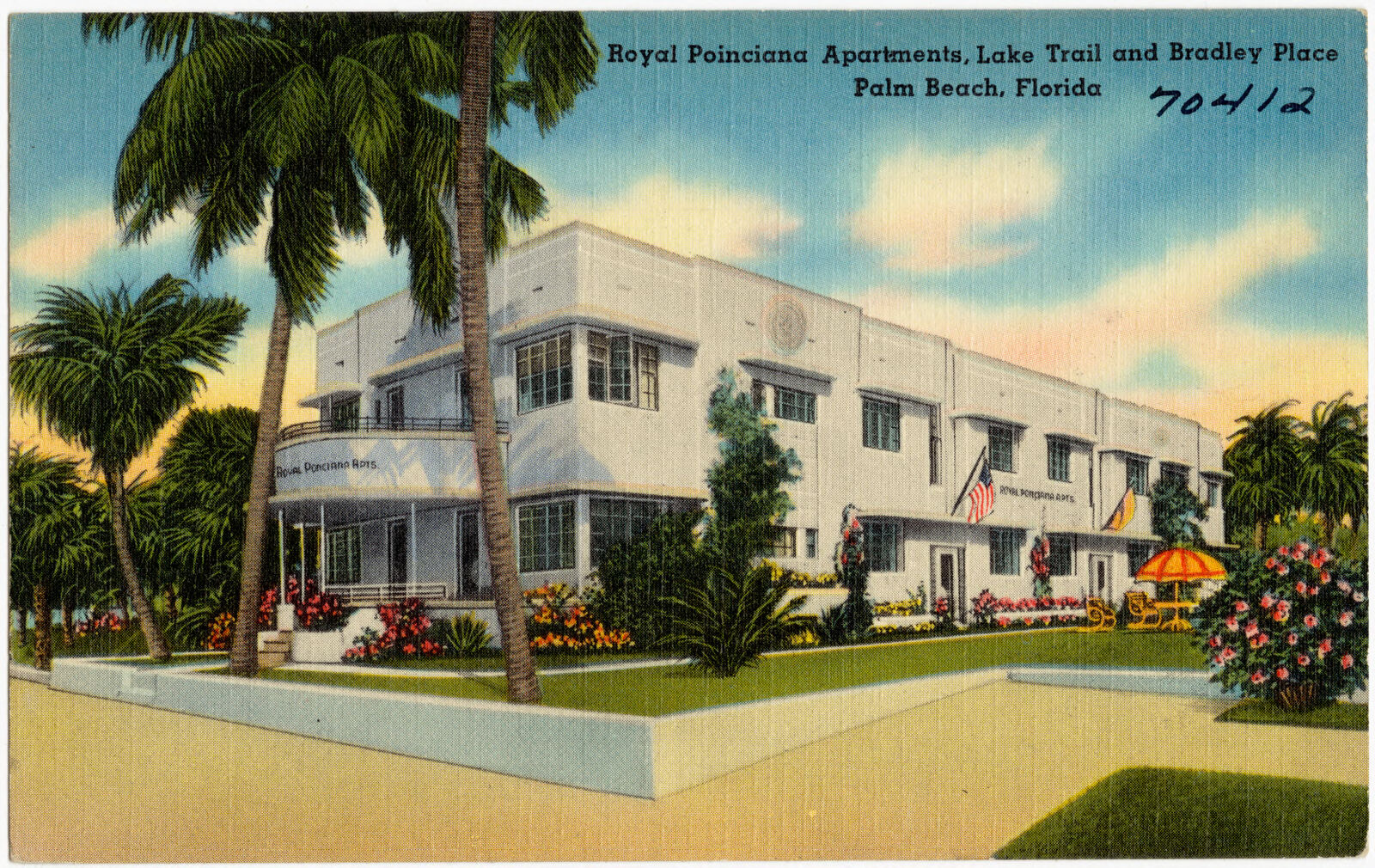 Royal Poinciana Apartments, Lake Trail and Bradley Place, Palm Beach, Florida, Boston Public Library - undated