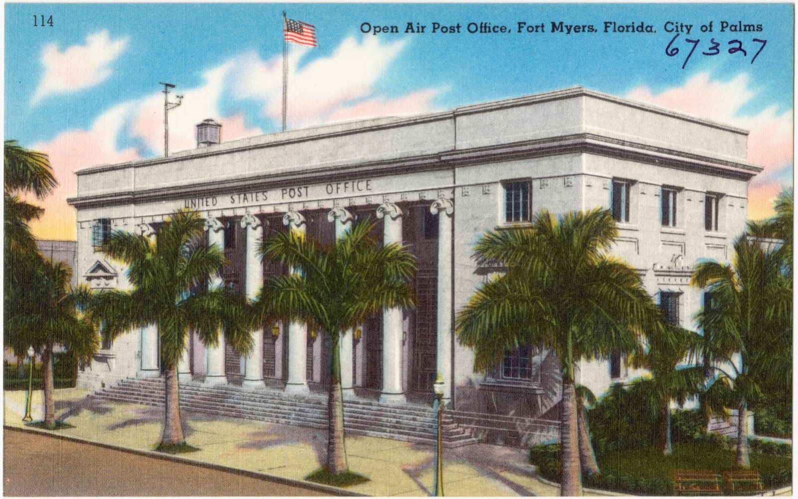 Open air post office, Fort Myers, Florida, City of Palms, Boston Public Library - undated