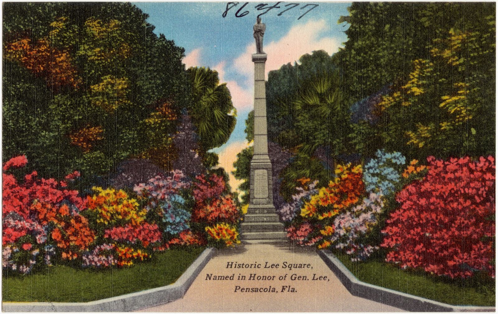Historic Lee Square, named in honor of Gen. Lee, Pensacola, Florida, Boston Public Library - undated