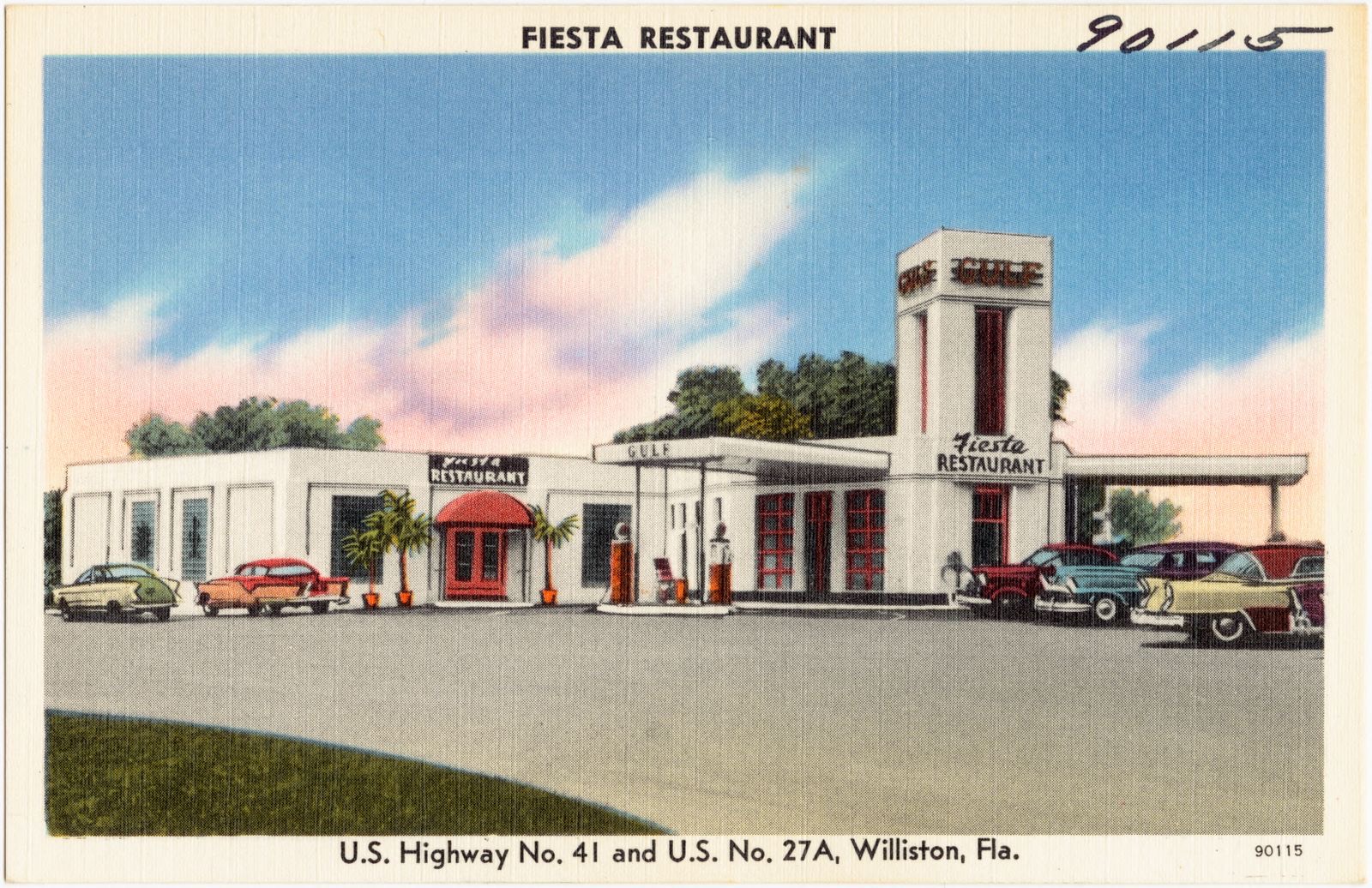 Fiesta Restaurant. U.S. Highway No. 41 and U.S. No. 27A, Williston, Fla., Boston Public Library - undated