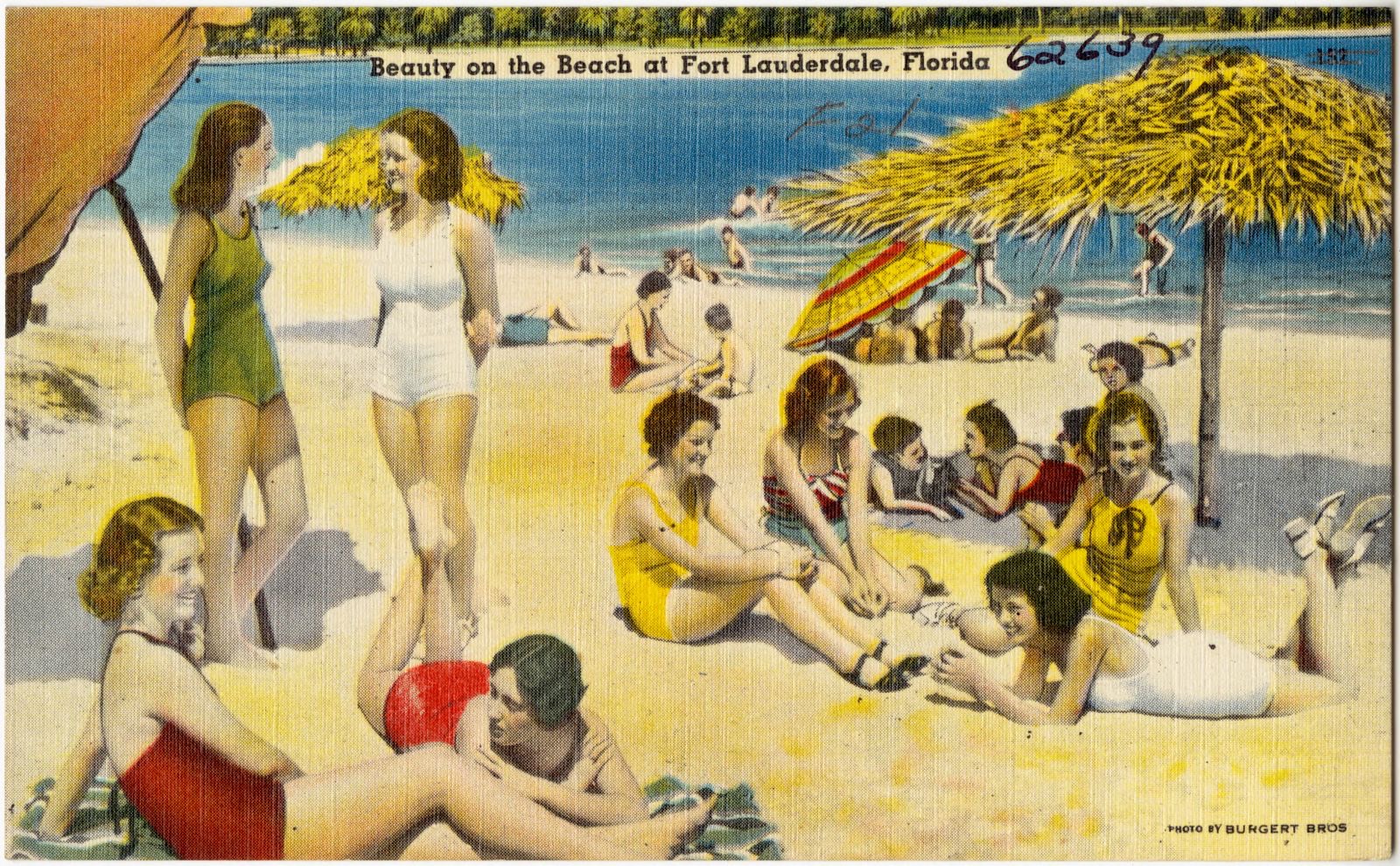 Beauty on the beach at Fort Lauderdale, Florida, Boston Public Library - undated