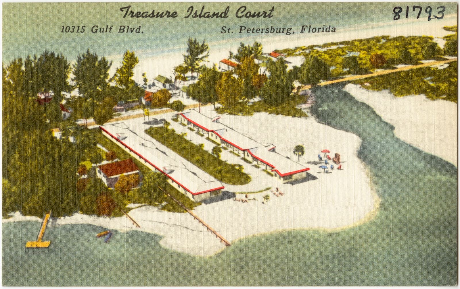 Treasure Island Court, 10315 Gulf Blvd., St. Petersburg, Florida, Boston Public Library - undated