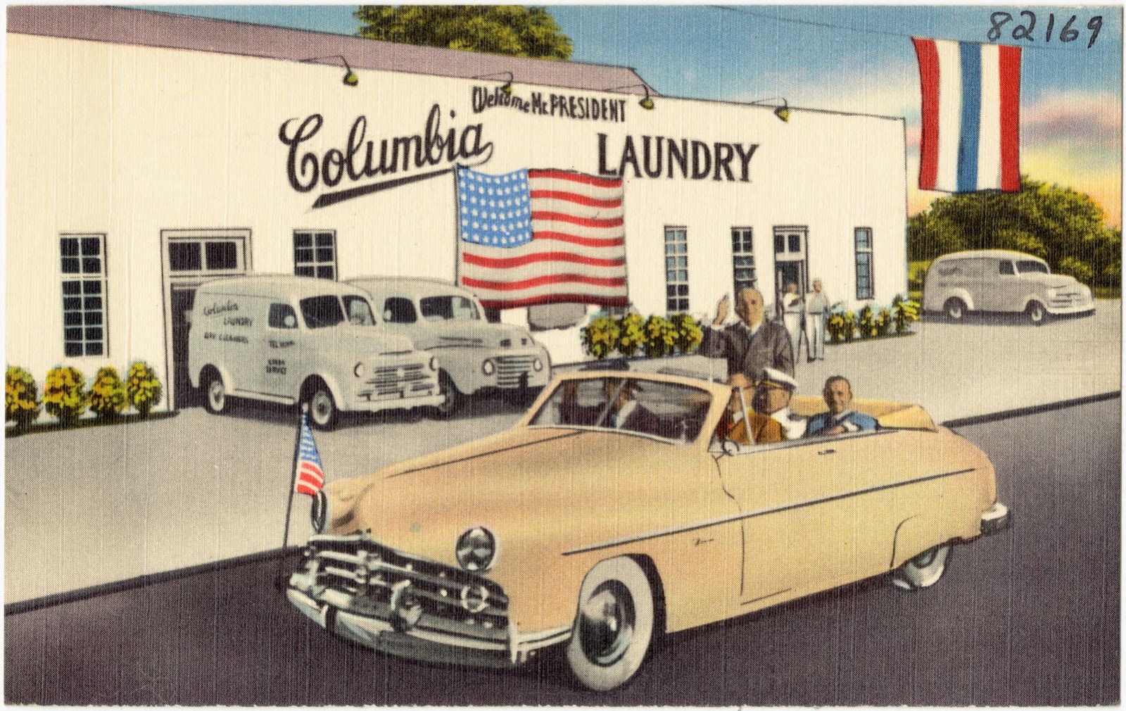 Welcome Mr. President, Columbia Laundry, Boston Public Library - undated