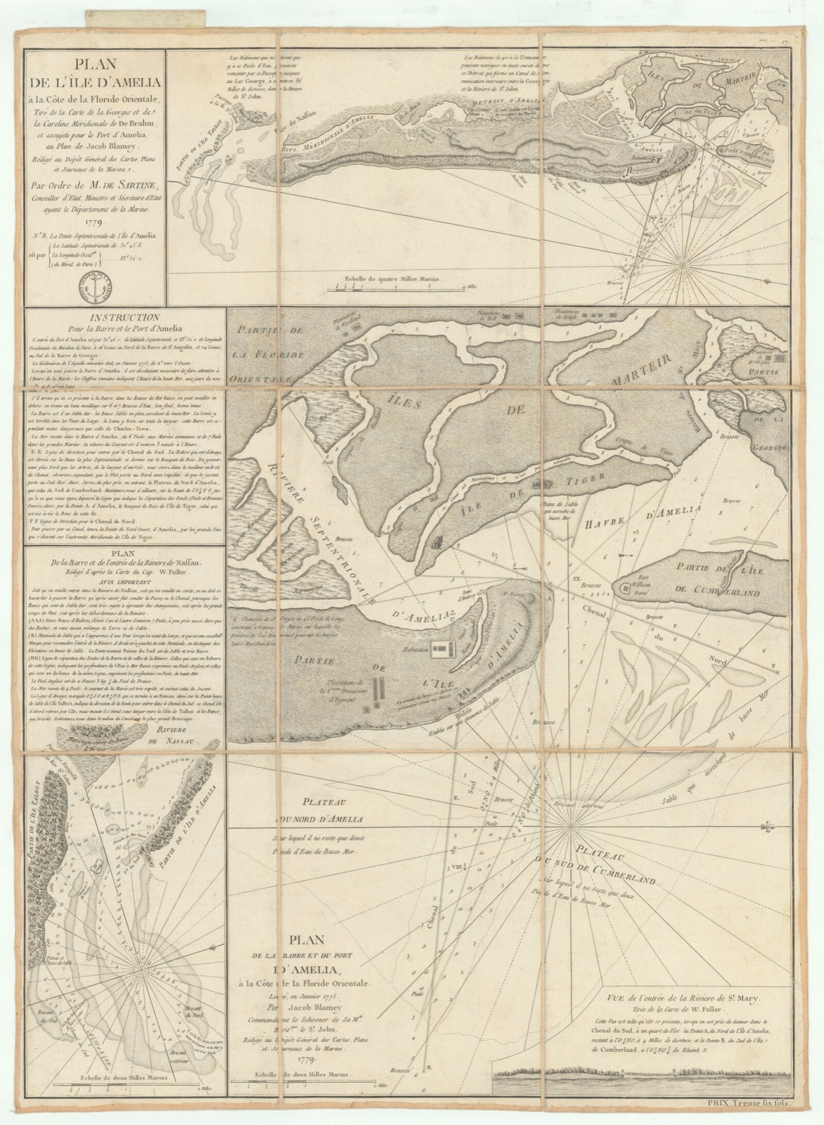 Plan de l'ile d'Amelia a la cote de la Floride orientale, MacLean Collection Map Library - undated