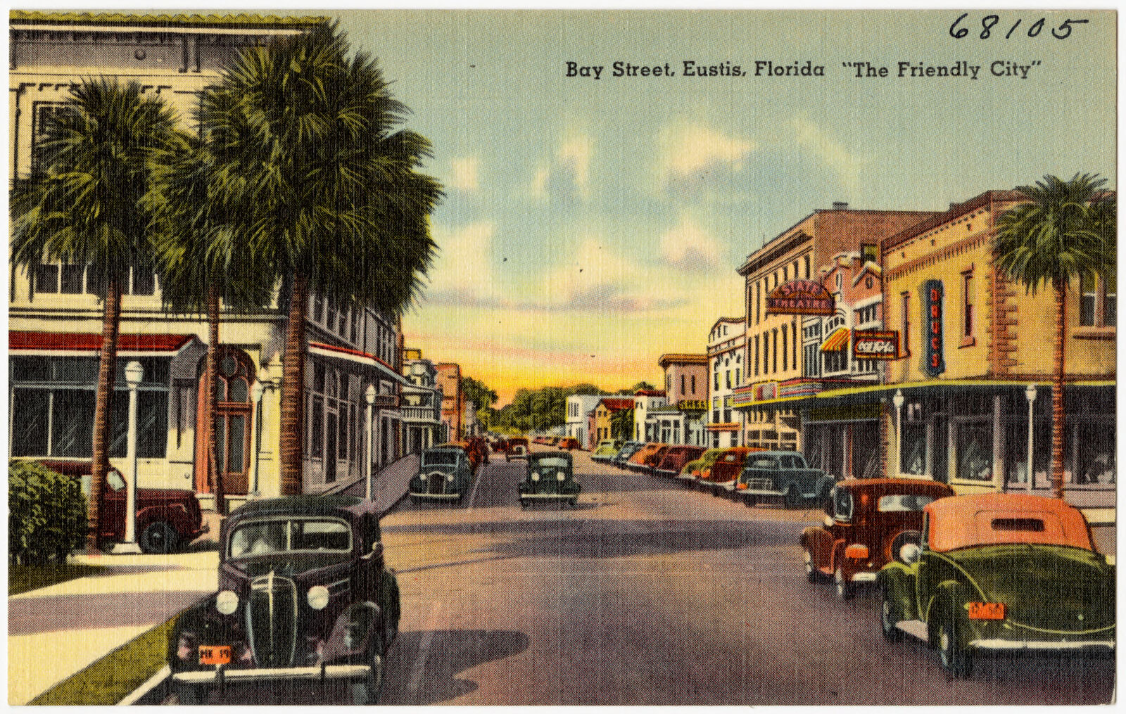 Bay Street, Eustis, Florida, "The Friendly City", Boston Public Library - undated