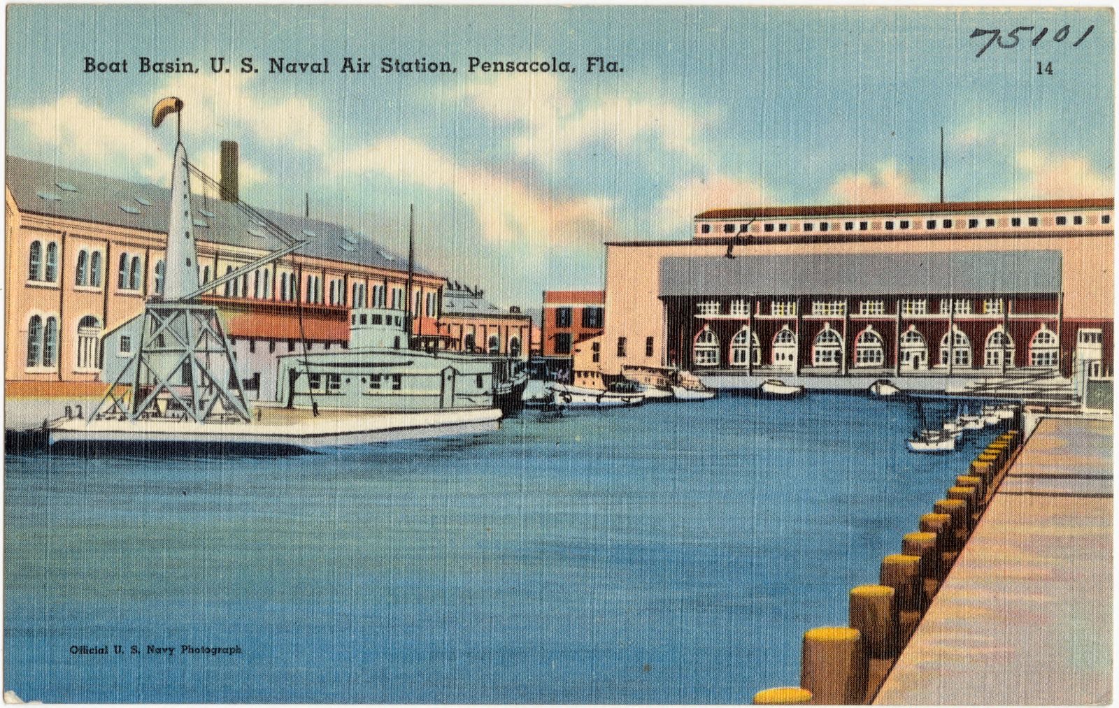 Boat basin, U.S. Naval air station, Pensacola, Florida, Boston Public Library - undated