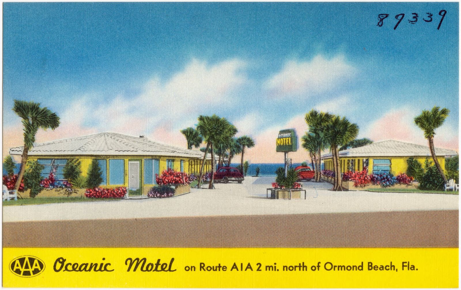Oceanic Motel on Route A1A, 2 miles north of Ormond Beach, Florida, Boston Public Library - undated