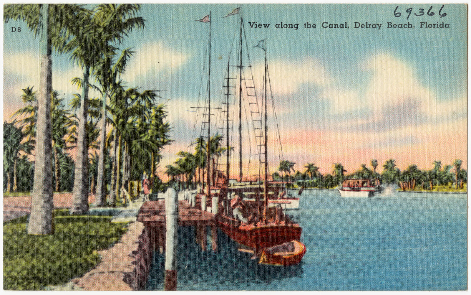 View along the canal, Delray Beach, Florida, Boston Public Library - undated