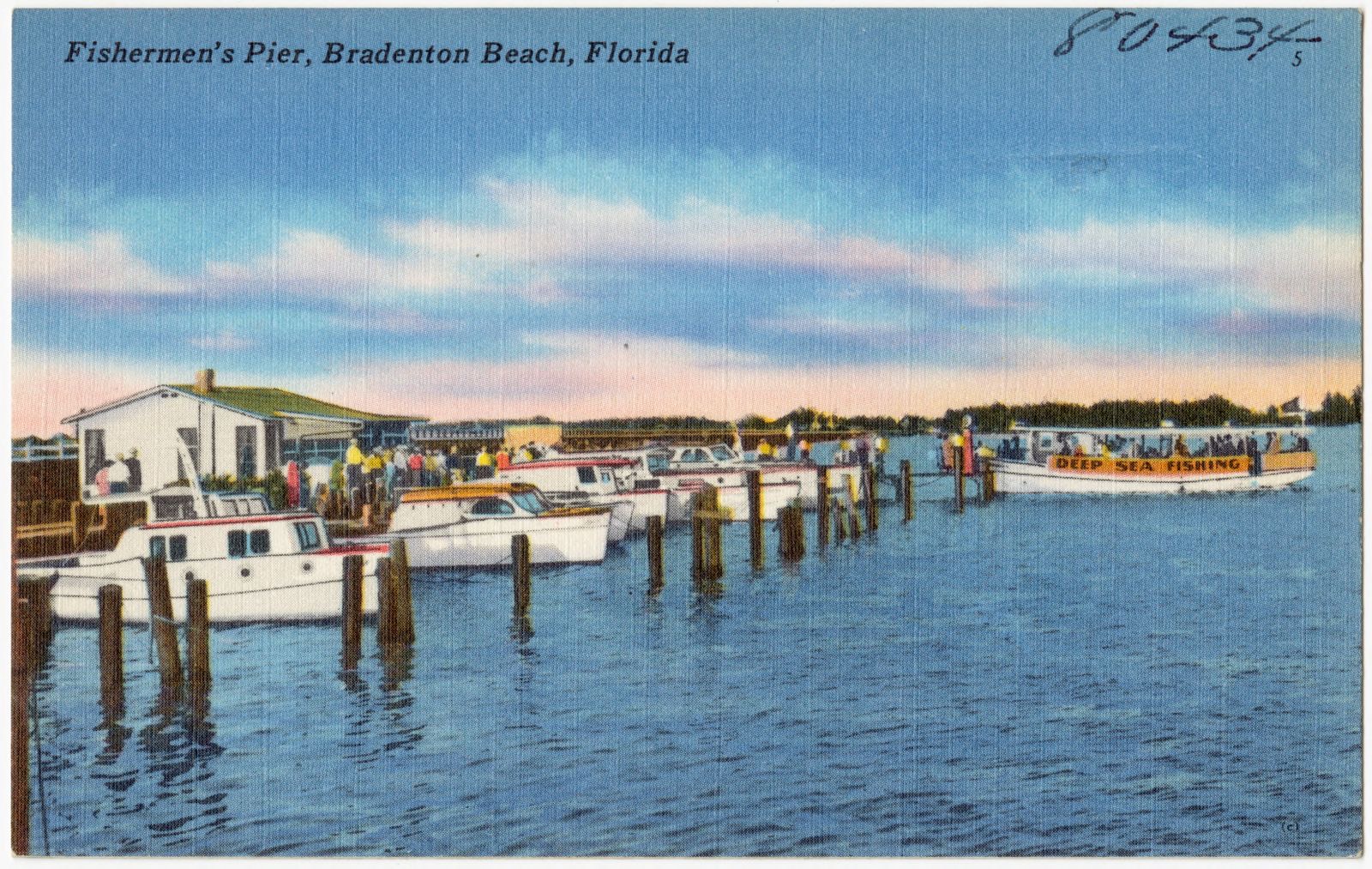 Fishermen's pier, Bradenton Beach, Florida, Boston Public Library - undated