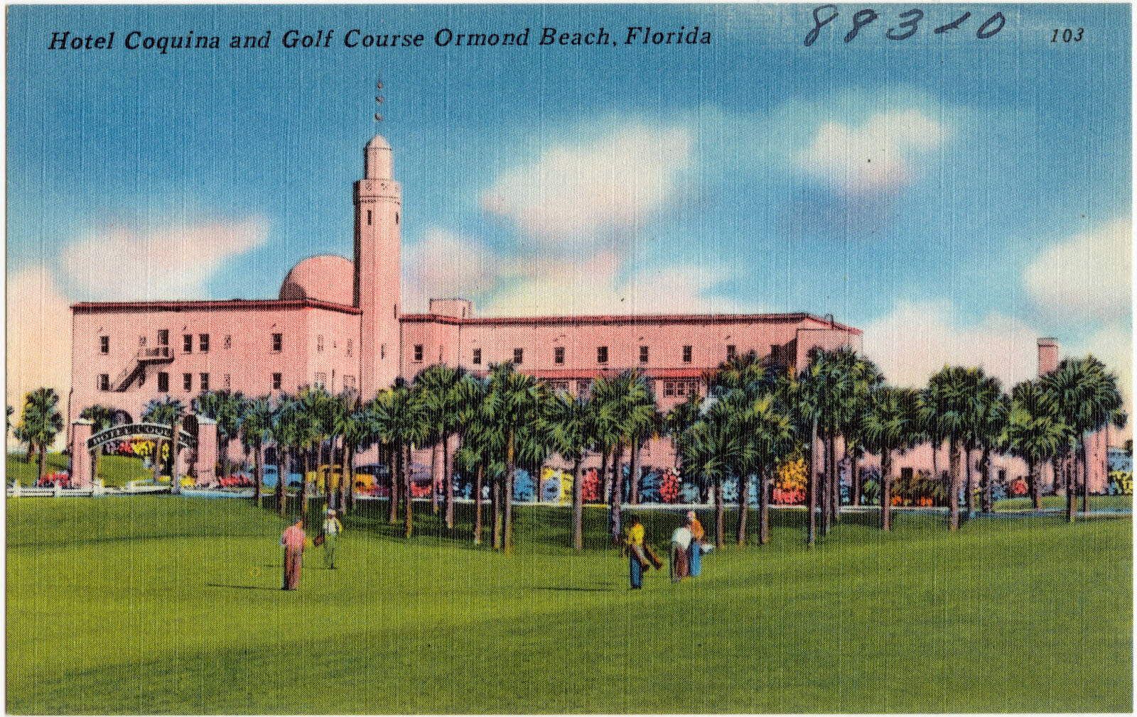 Hotel Coquina and golf course, Ormond Beach, Florida, Boston Public Library - undated