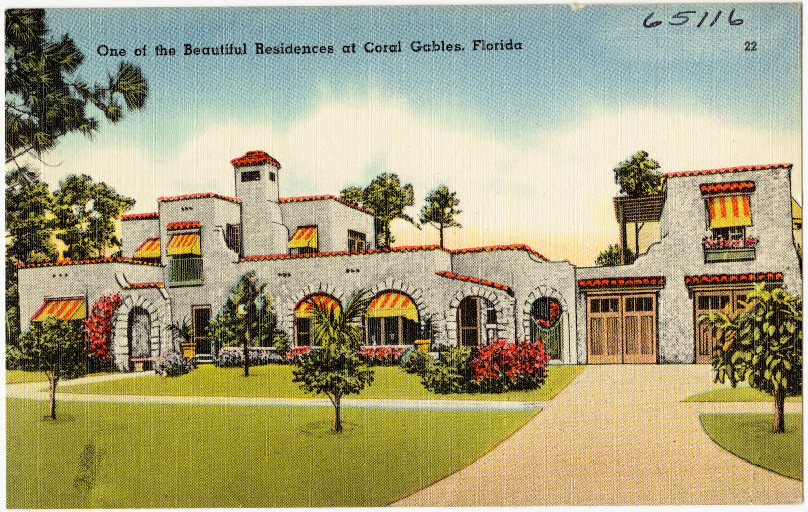 One of the beautiful residences at Coral Gables, Florida, Boston Public Library - undated