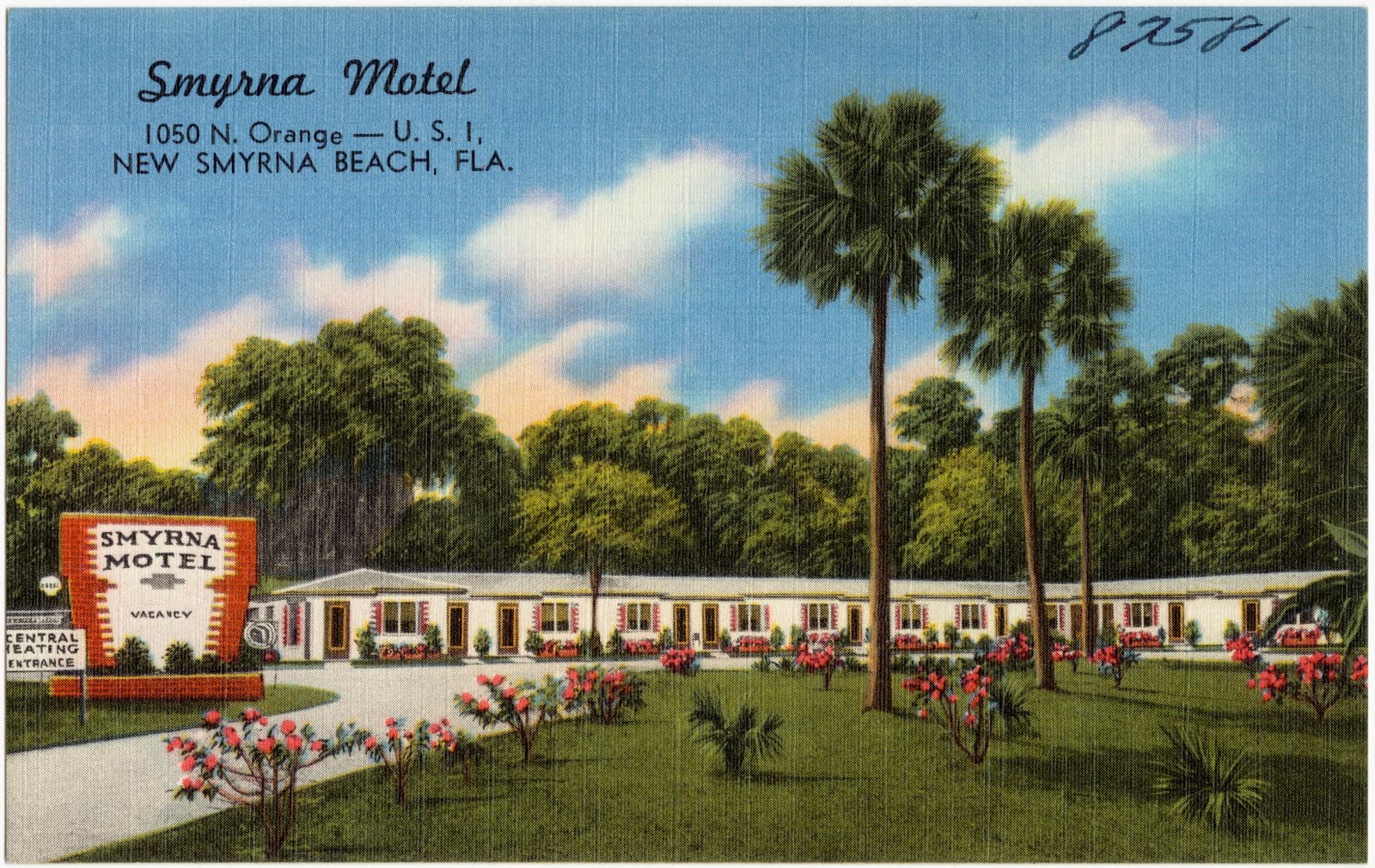 Smyrna Motel, 1050 N. Orange- U.S. 1, New Smyrna Beach, Florida, Boston Public Library - undated