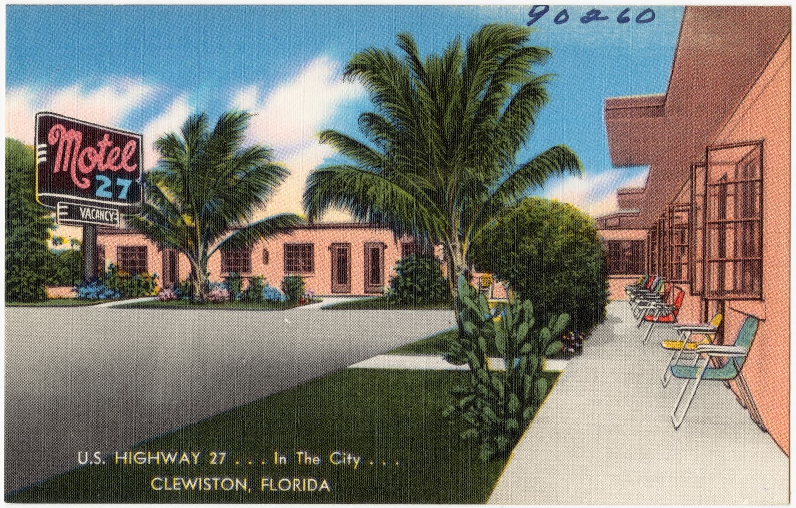 Motel 27, U.S. highway 27 in the city, Clewiston, Florida, Boston Public Library - undated