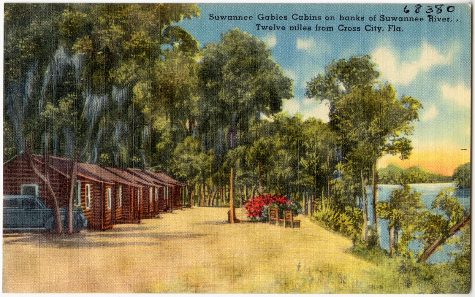 Suwannee Gables Cabins on banks of Suwannee River, twelve miles from Cross City, Fla., Boston Public Library - undated