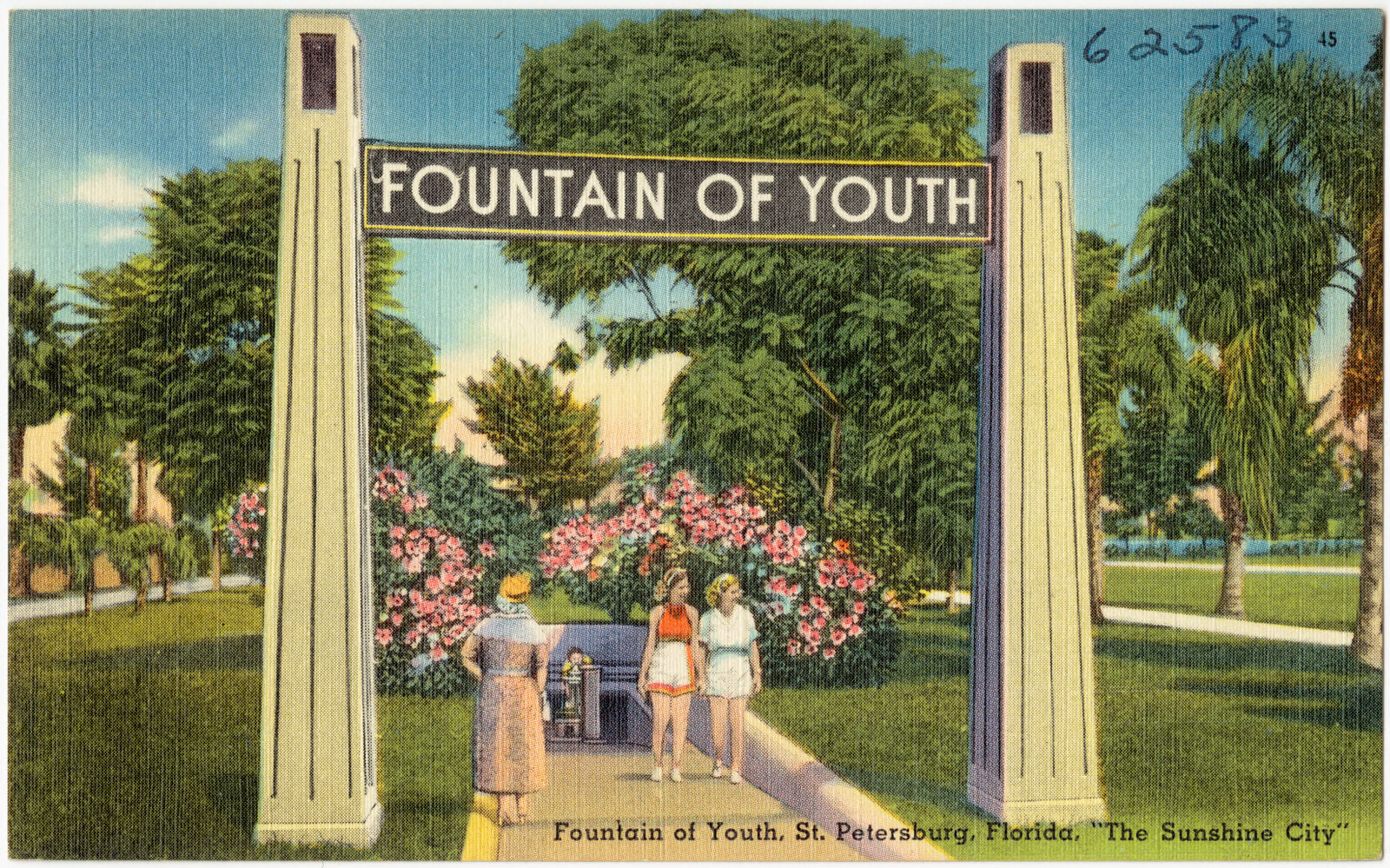 Fountain of Youth, St. Petersburg, Florida, "the sunshine city", Boston Public Library - undated