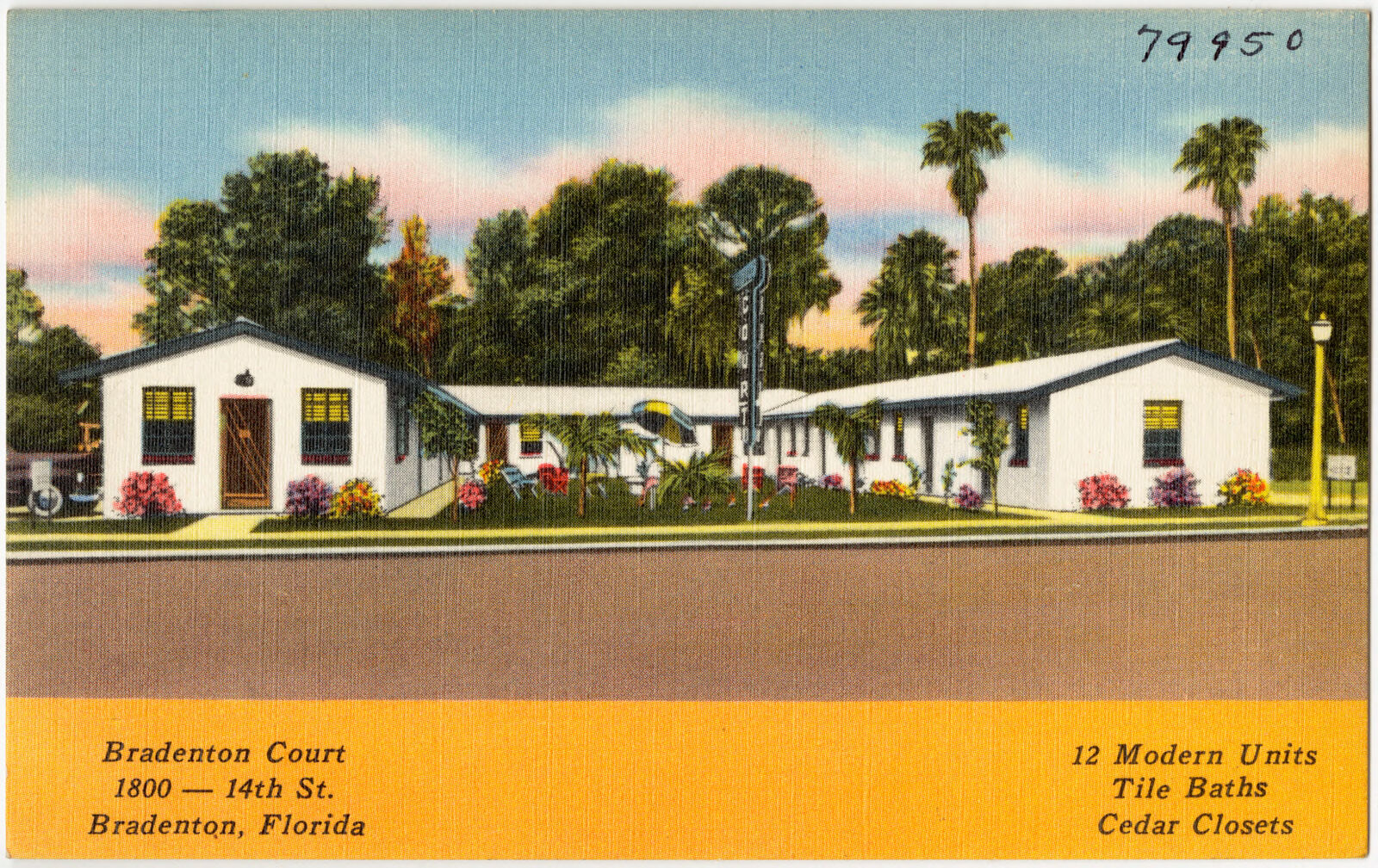 Bradenton Court 1800-14th St. Bradenton, Florida, Boston Public Library - undated