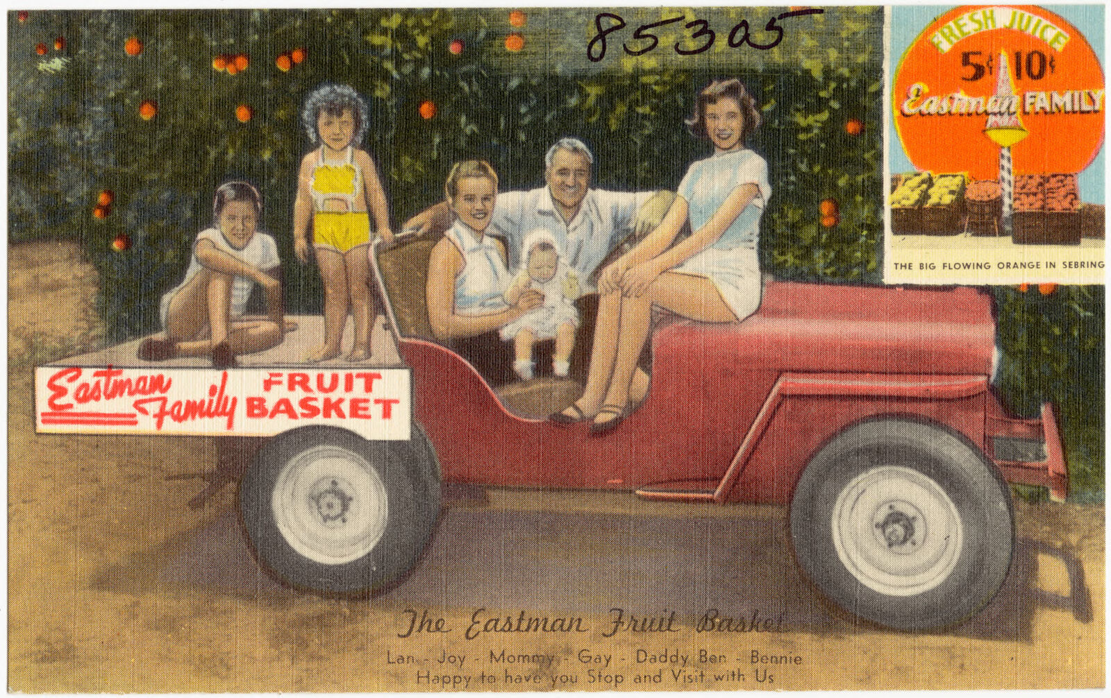 The Eastman Fruit Basket, Lan - Joy - Mommy - Daddy Ben - Bennie, happy to have you stop and visit with us, Boston Public Library - undated