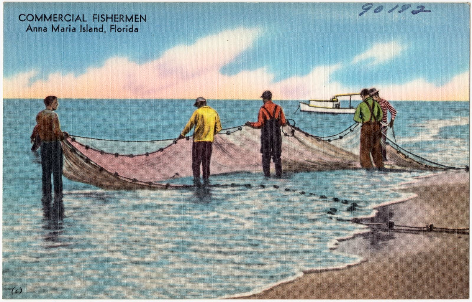Commercial fishermen, Anna Maria Island, Florida, Boston Public Library - undated
