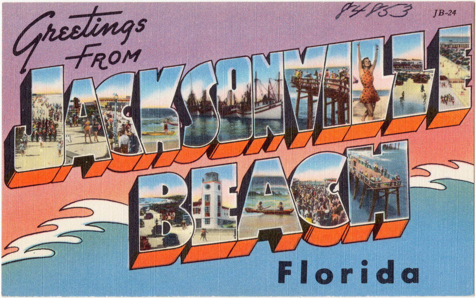 Greetings from Jacksonville Beach, Florida, Boston Public Library - undated