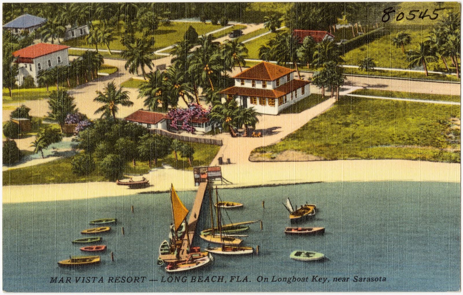 Mar Vista Resort- Long Beach, Fla. On Longboat Key, near Sarasota, Boston Public Library - undated