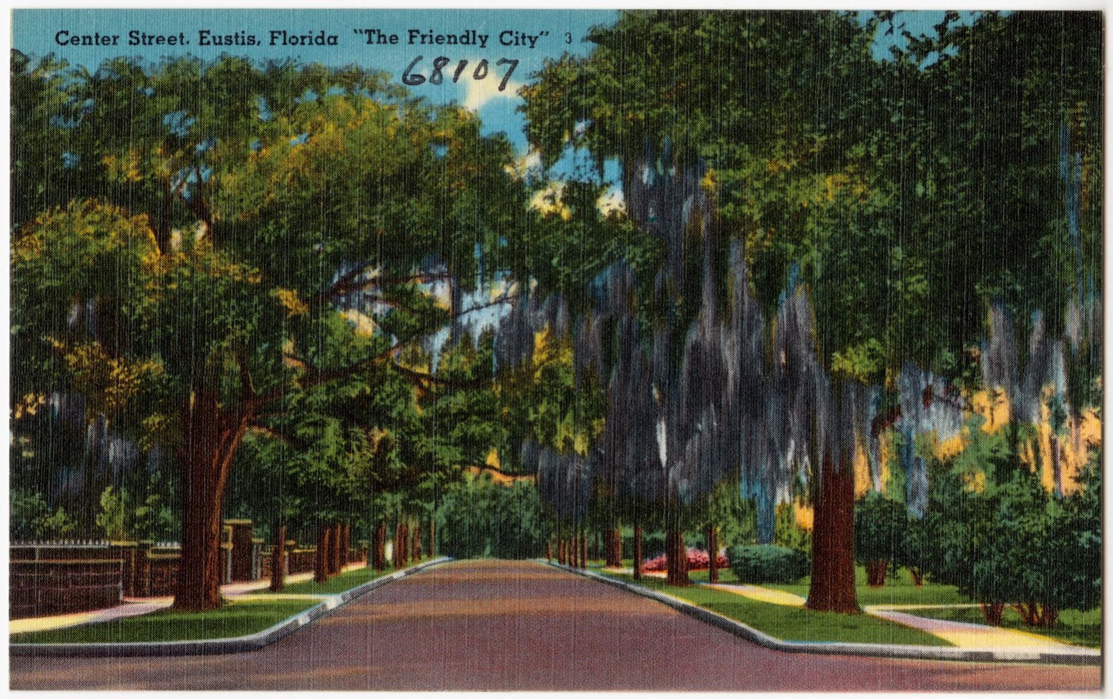 Center Street, Eustis, Florida, "The Friendly City", Boston Public Library - undated