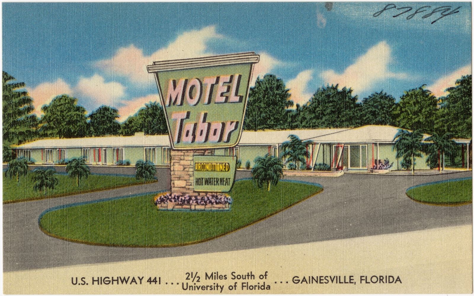 Motel Tabor, U.S. Highway 441, 2 1/2 miles south of University of Florida, Gainesville, Florida, Boston Public Library - undated
