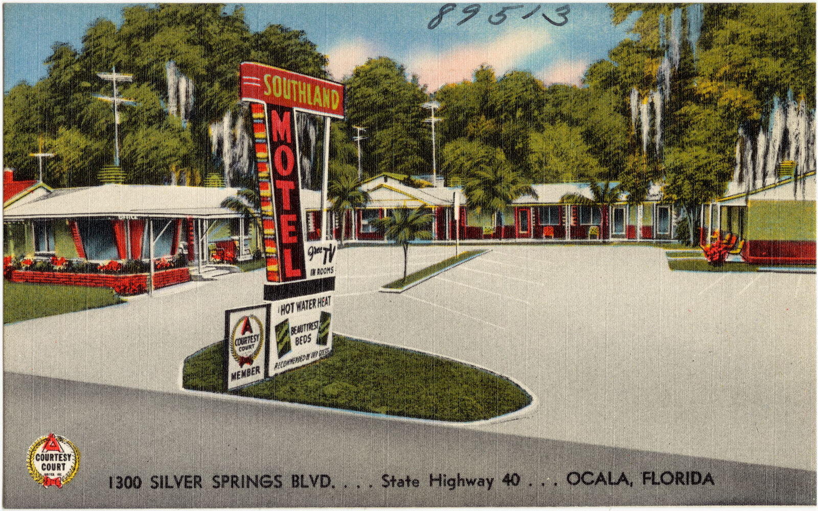 Southland Motel, 1300 Silver Springs Blvd., State Highway 40, Ocala, Florida, Boston Public Library - undated