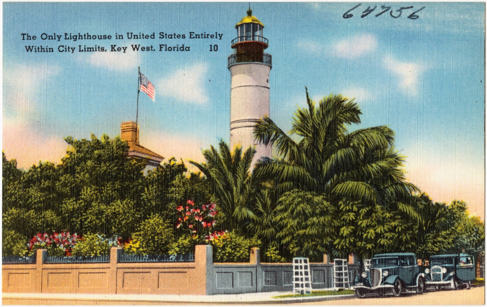 The only lighthouse in United States entirely within city limits, Key West, Florida, Boston Public Library - undated