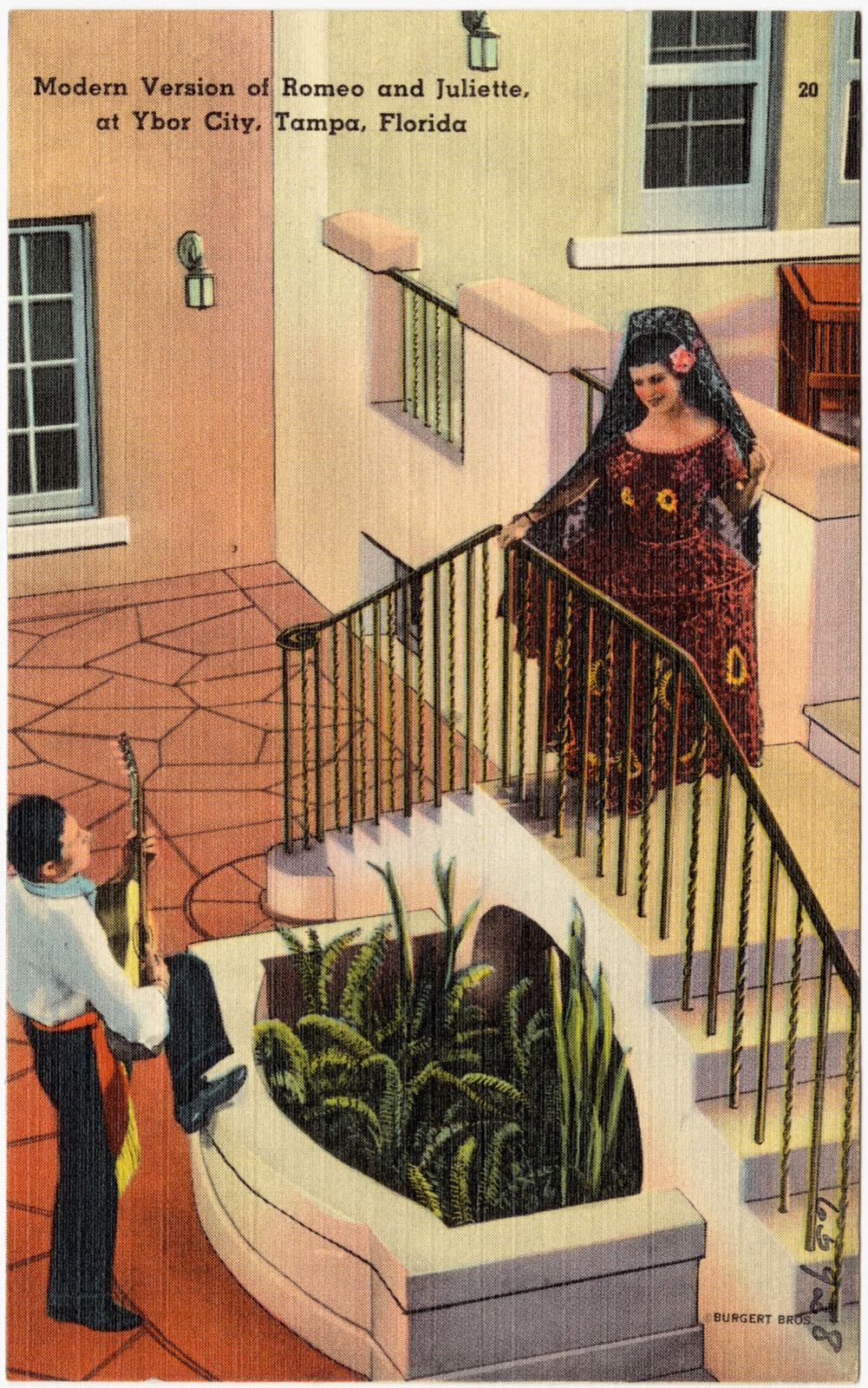 Modern version of Romeo and Juliette at Ybor City, Tampa, Florida, Boston Public Library - undated