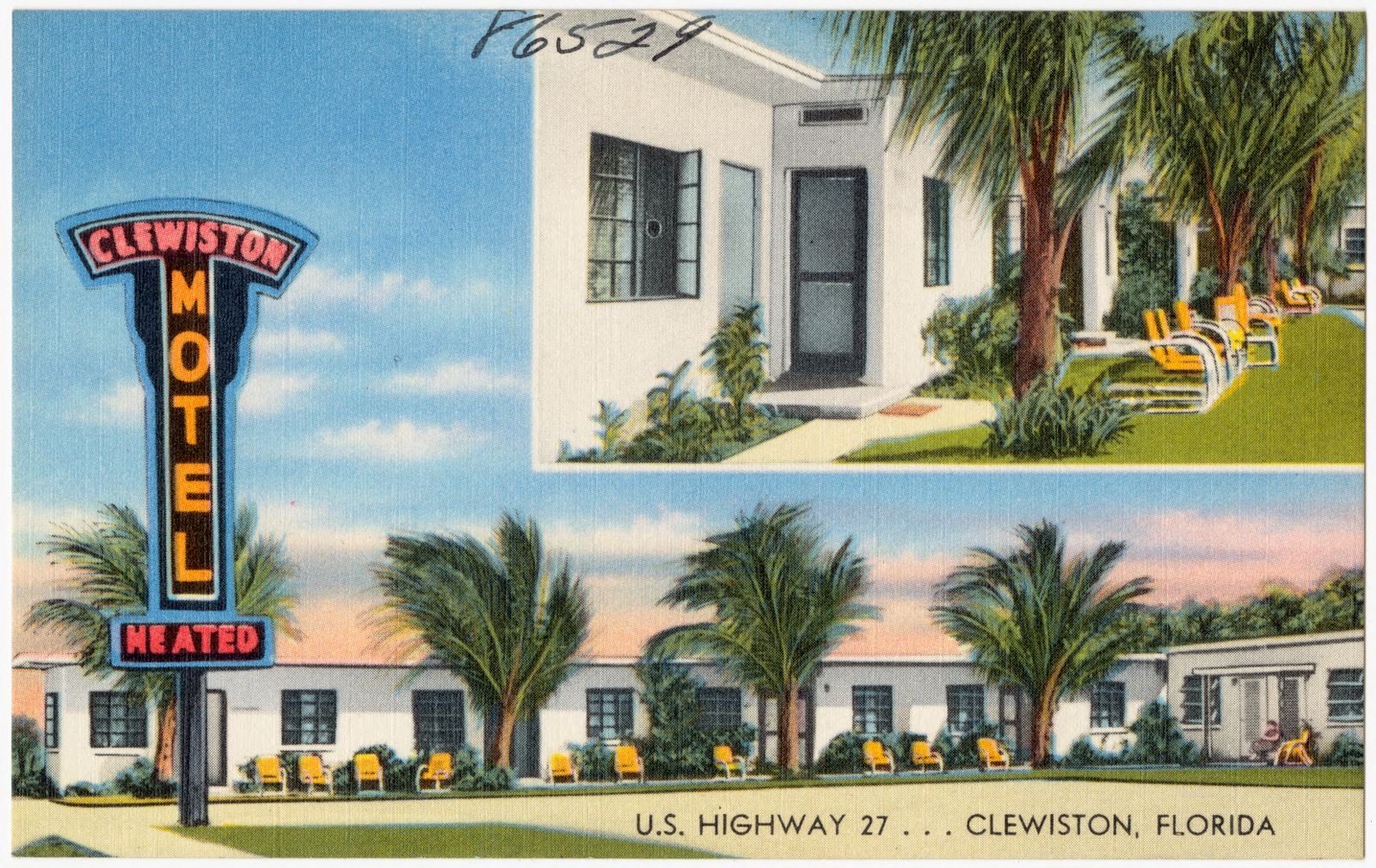 Clewiston Motel U.S. highway 27, Clewiston, Florida, Boston Public Library - undated
