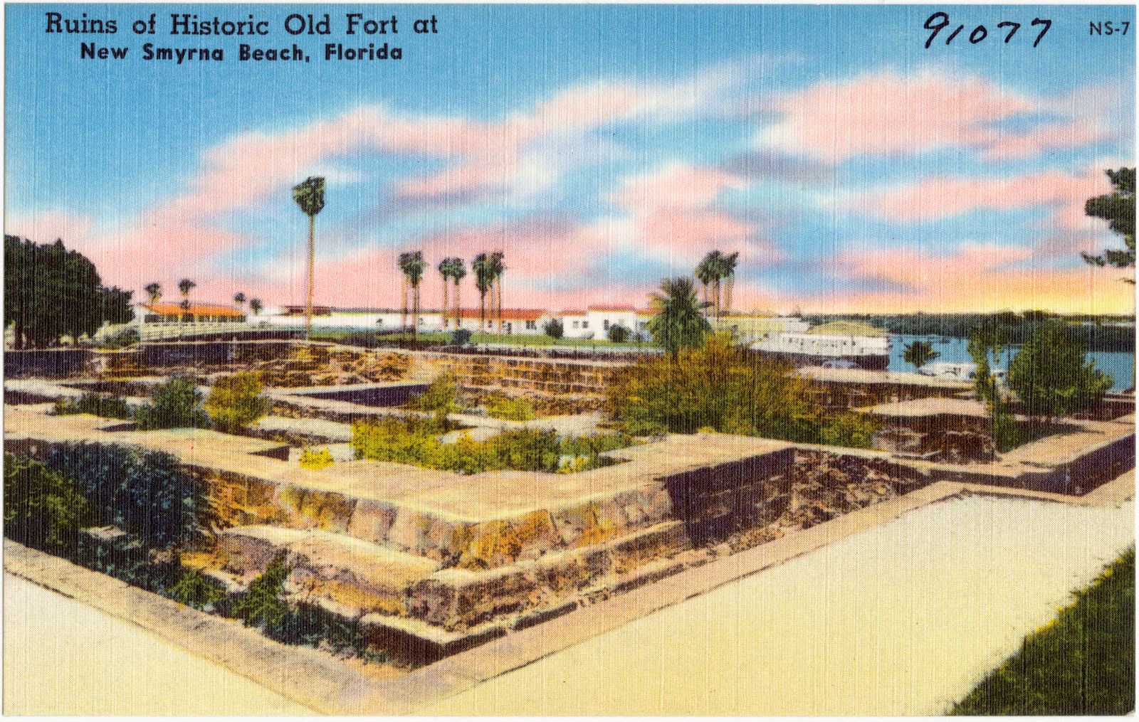 Ruins of historic old fort at New Smyrna Beach, Florida, Boston Public Library - undated