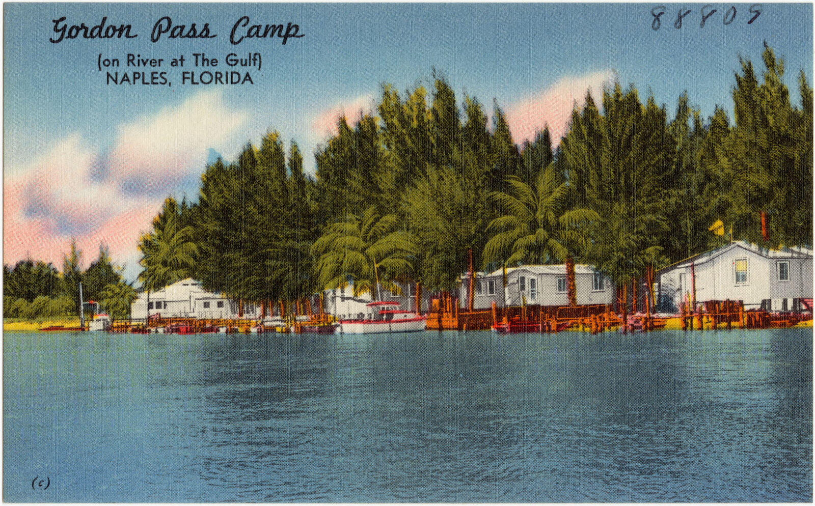 Gordon Pass Camp (on river at the gulf), Naples, Florida, Boston Public Library - undated