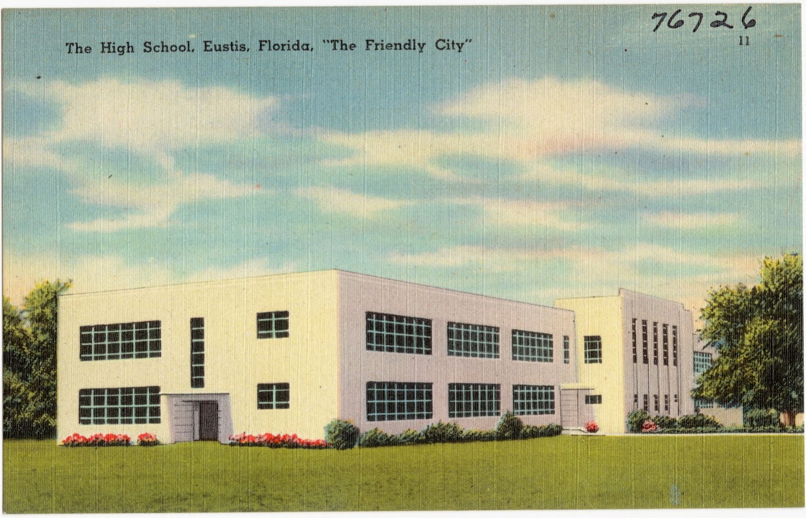 The high school, Eustis, Florida, "Friendly City", Boston Public Library - undated