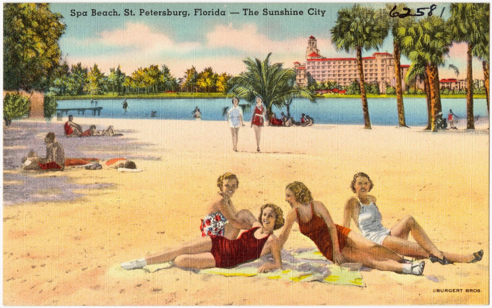 Spa beach, St. Petersburg, Florida- the sunshine city, Boston Public Library - undated