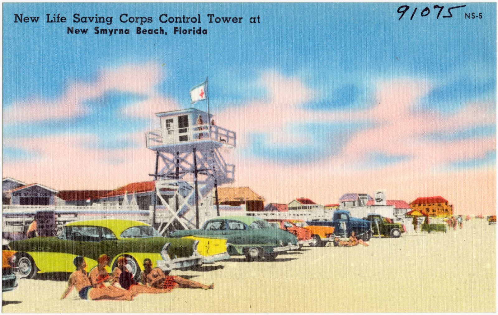 New life saving corps control tower at New Smyrna Beach, Florida, Boston Public Library - undated