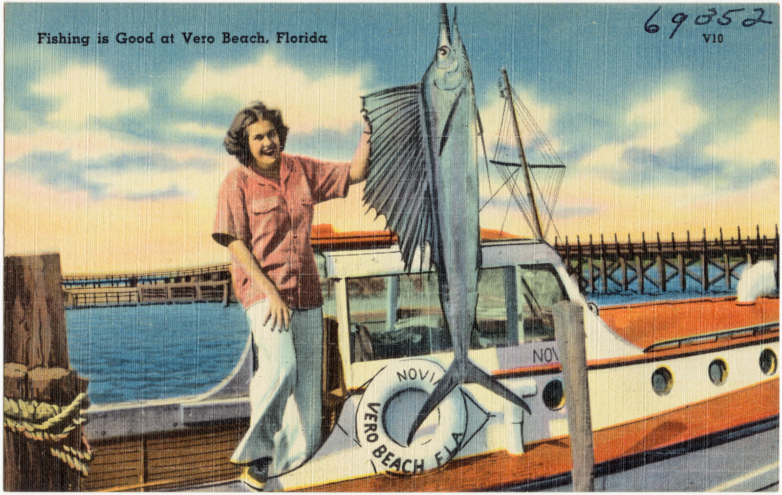 Fishing is good at Vero Beach, Florida, Boston Public Library - undated