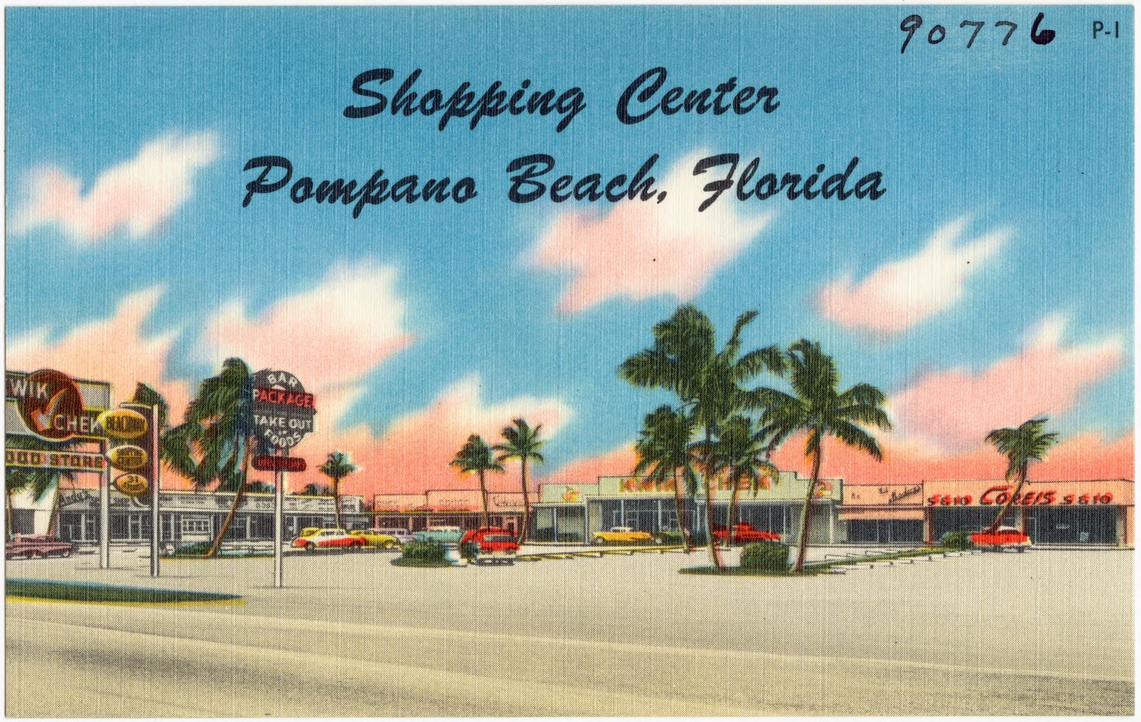 Shopping center, Pompano Beach, Florida, Boston Public Library - undated