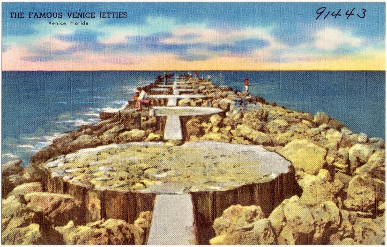 The famous Venice Jetties, Venice, Florida, Boston Public Library - undated