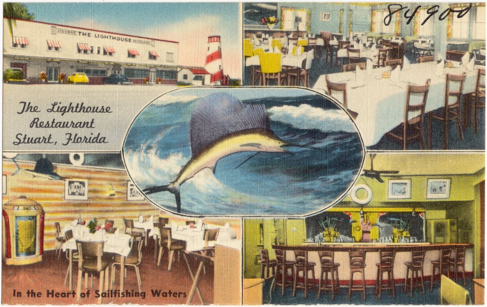 The Lighthouse Restaurant, Stuart, Florida, in the heart of sailfishing waters, Boston Public Library - undated