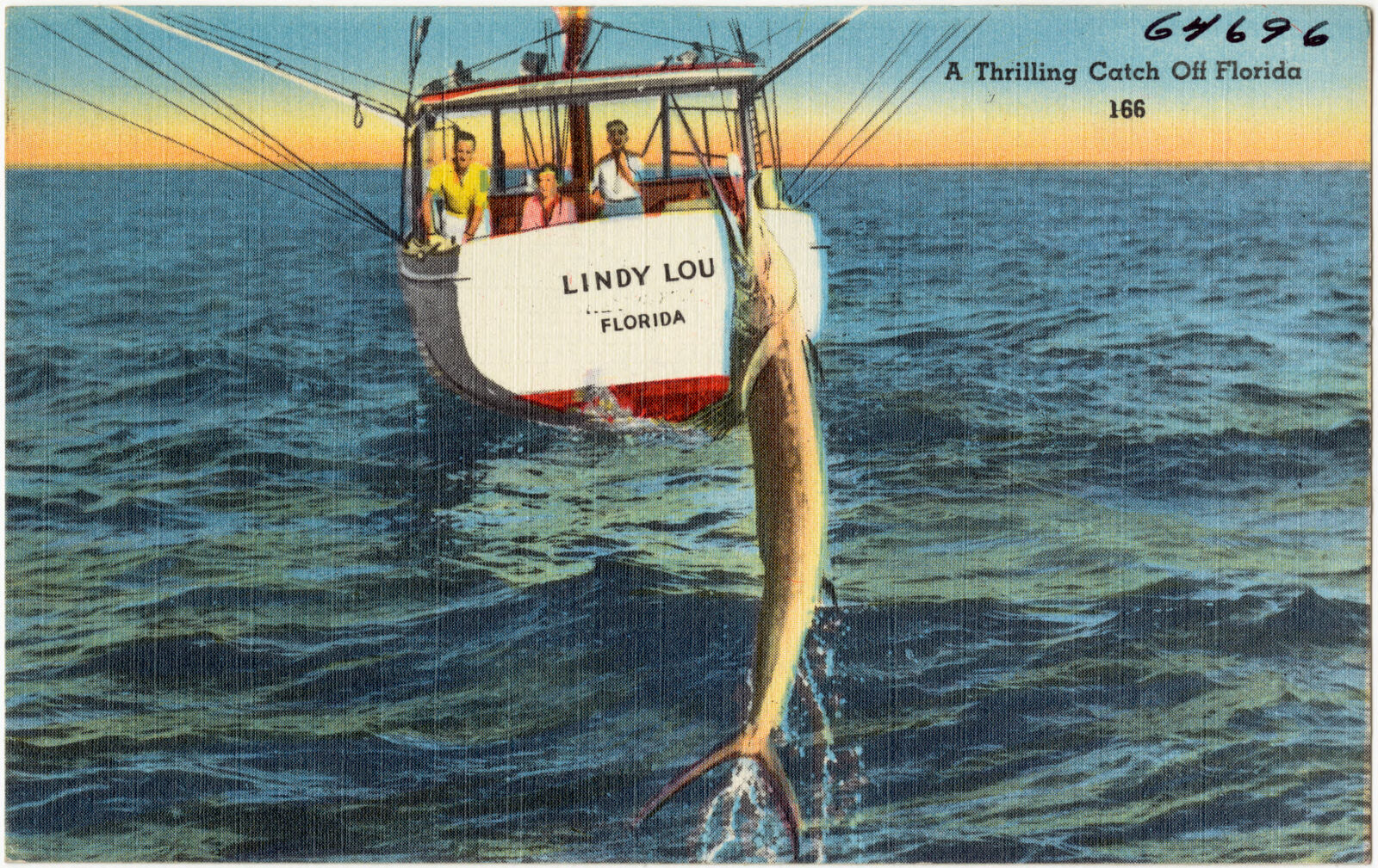 A thrilling catch off Florida, Boston Public Library - undated