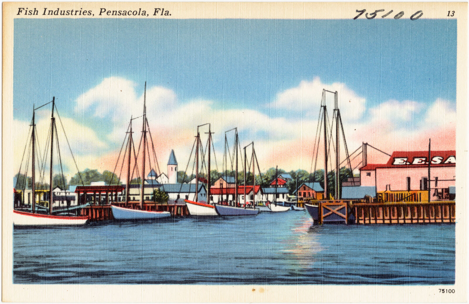 Fish industries, Pensacola, Florida, Boston Public Library - undated