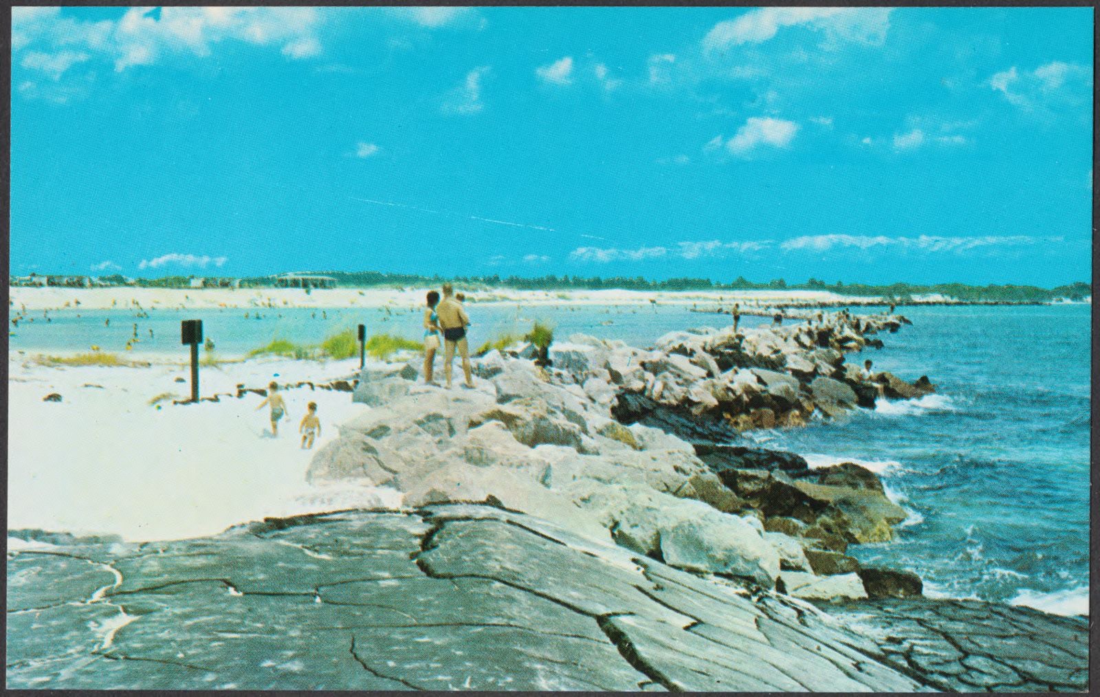 The rock jetties located at St. Andrews State Park in the Panama City area., Boston Public Library - undated