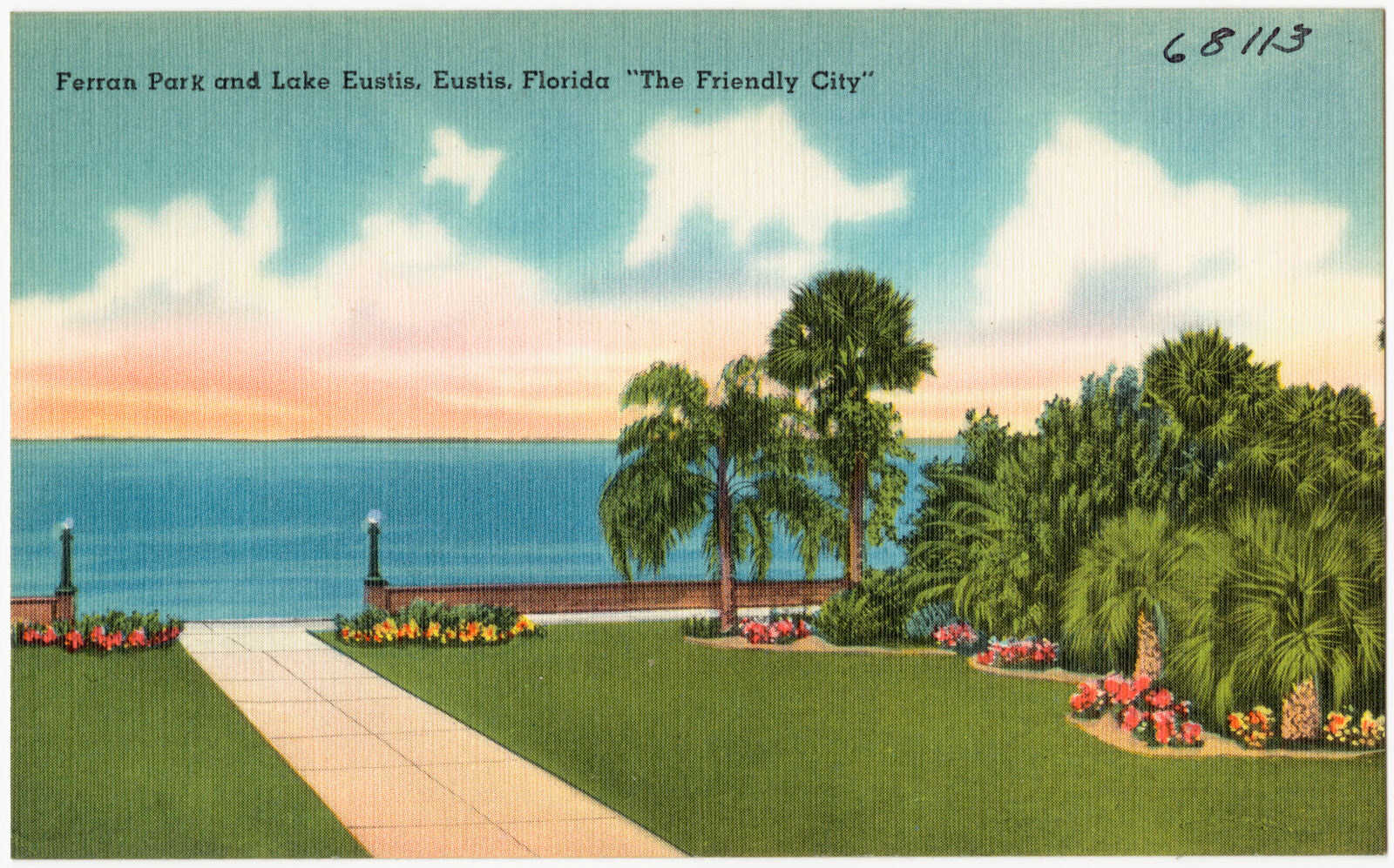 Ferran Park and Lake Eustis, Eustis, Florida, "The Friendly City", Boston Public Library - undated