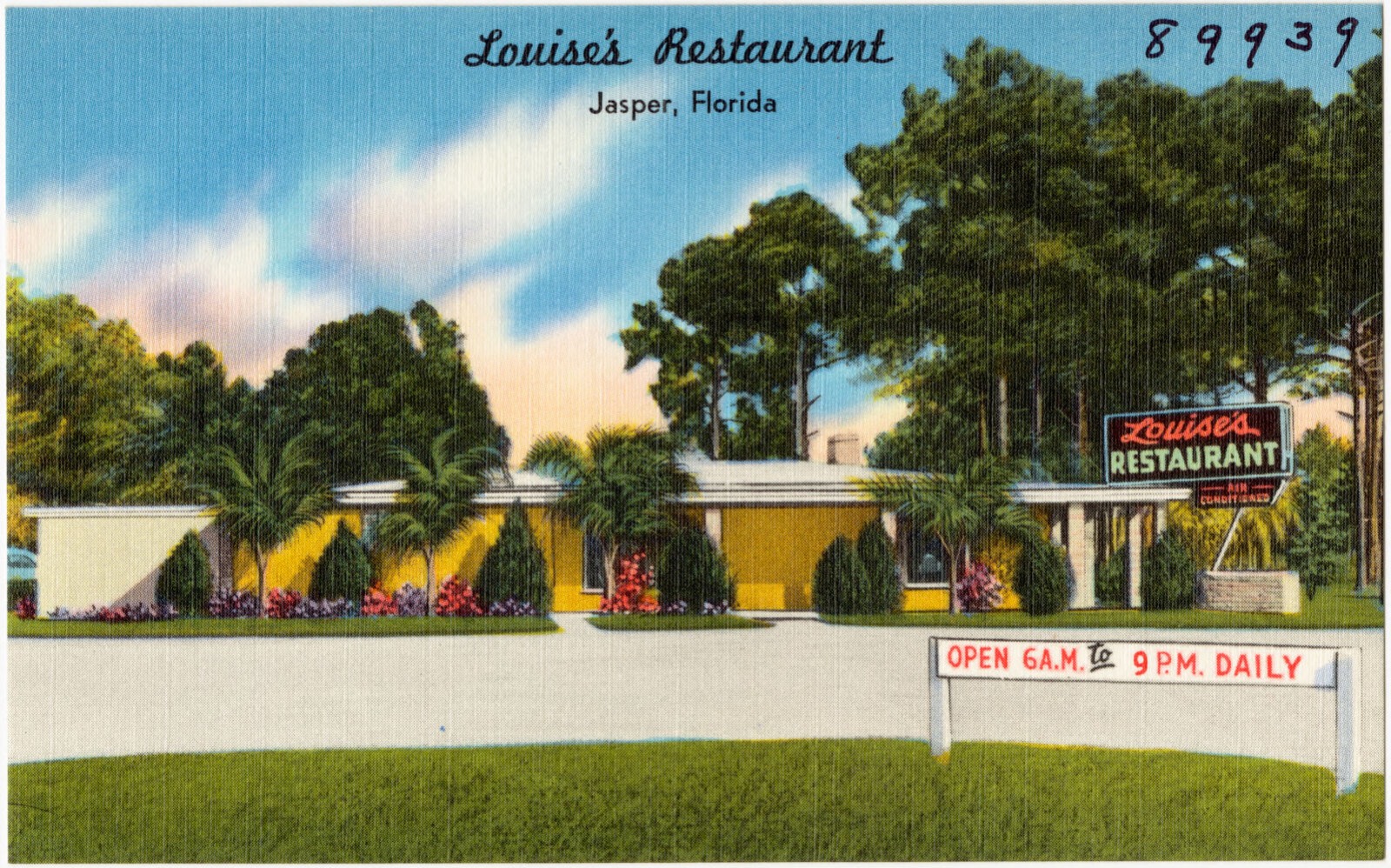 Louise's Restaurant, Jasper, Florida, Boston Public Library - undated