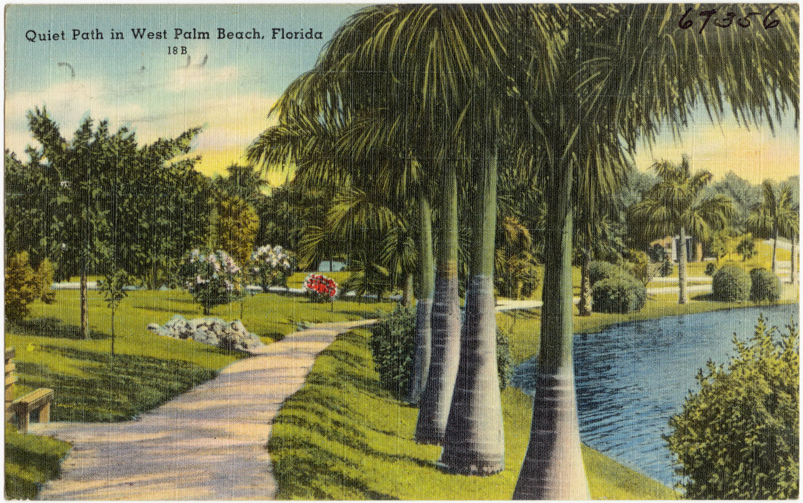 Quiet path in West Palm Beach, Florida, Boston Public Library - undated