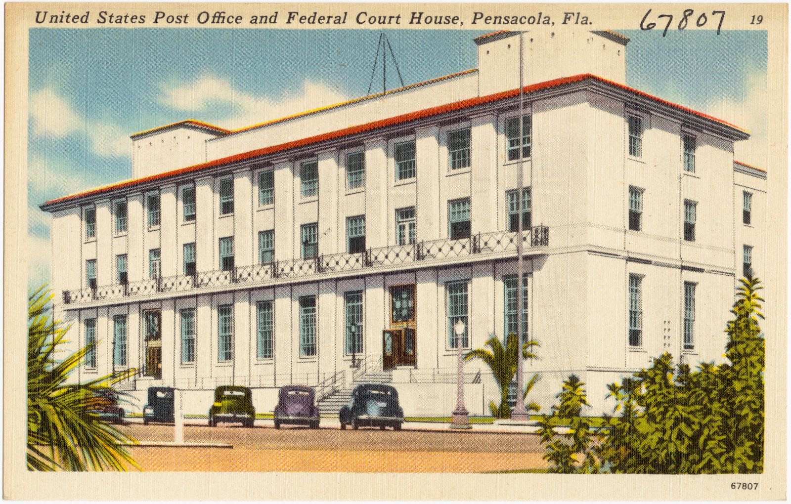 United States post office and federal court house, Pensacola, Florida, Boston Public Library - undated